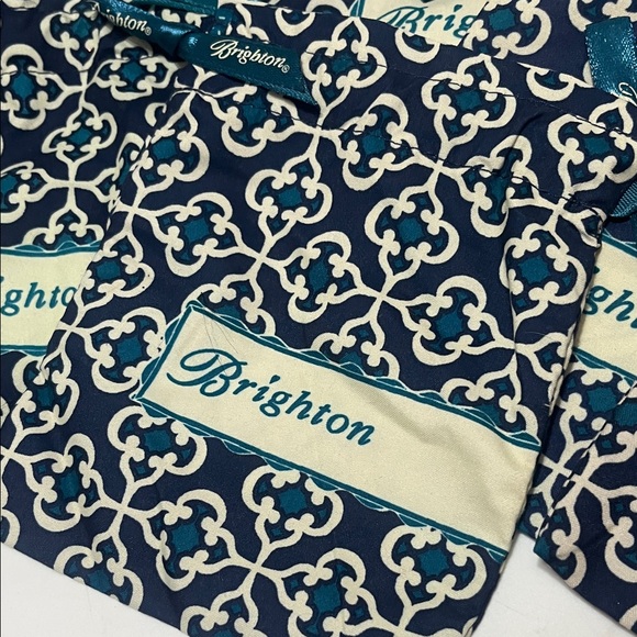 Brighton Navy and Cream Patterned Bags Set of 7 satchel bags gift bags - Picture 7 of 8